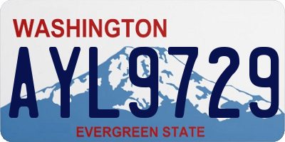 WA license plate AYL9729