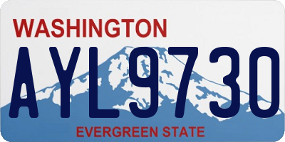 WA license plate AYL9730