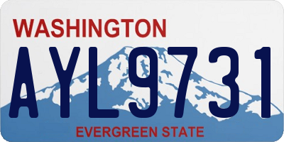 WA license plate AYL9731