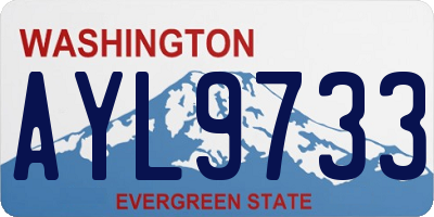 WA license plate AYL9733