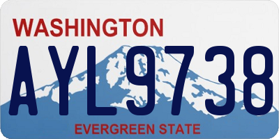 WA license plate AYL9738
