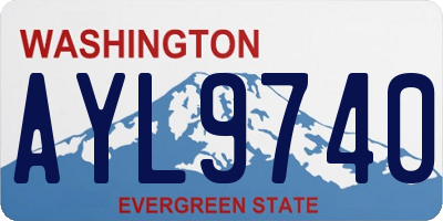 WA license plate AYL9740