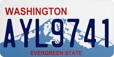 WA license plate AYL9741