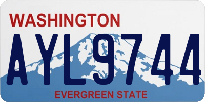 WA license plate AYL9744