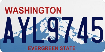WA license plate AYL9745