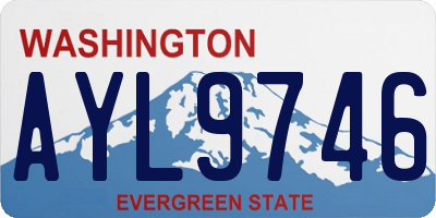 WA license plate AYL9746