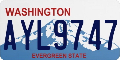 WA license plate AYL9747