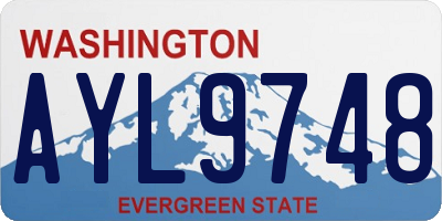 WA license plate AYL9748