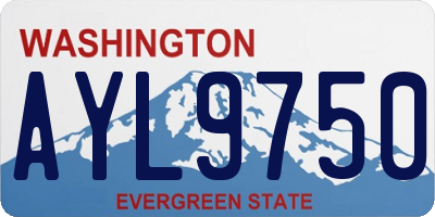 WA license plate AYL9750