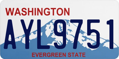 WA license plate AYL9751