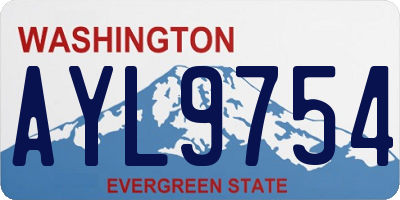 WA license plate AYL9754