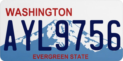 WA license plate AYL9756