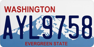 WA license plate AYL9758