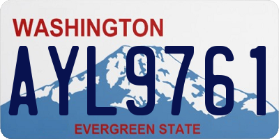 WA license plate AYL9761