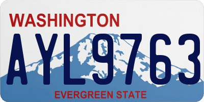 WA license plate AYL9763