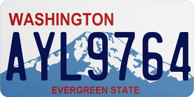 WA license plate AYL9764