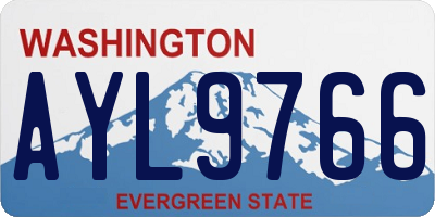 WA license plate AYL9766