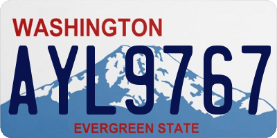 WA license plate AYL9767