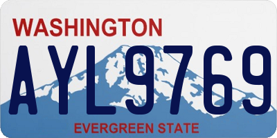 WA license plate AYL9769