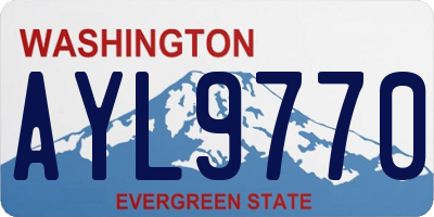 WA license plate AYL9770