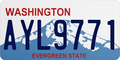 WA license plate AYL9771