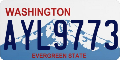 WA license plate AYL9773