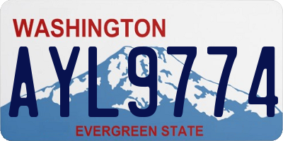 WA license plate AYL9774