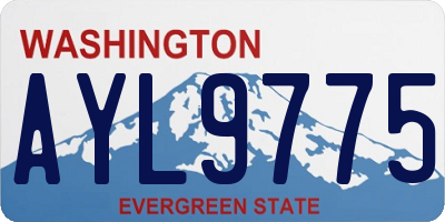 WA license plate AYL9775