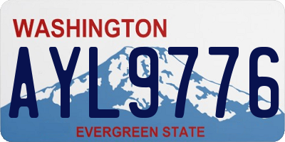 WA license plate AYL9776