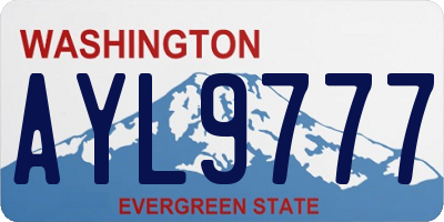 WA license plate AYL9777