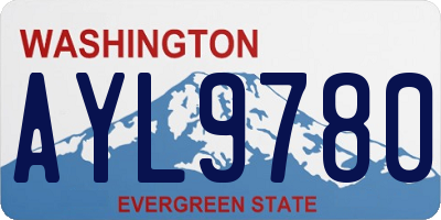WA license plate AYL9780