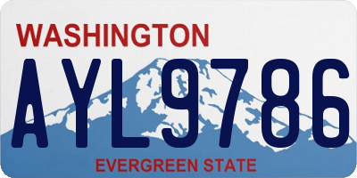 WA license plate AYL9786