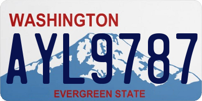 WA license plate AYL9787