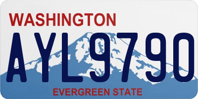 WA license plate AYL9790