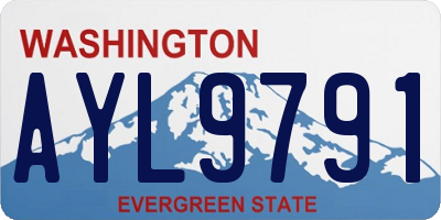 WA license plate AYL9791