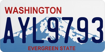 WA license plate AYL9793