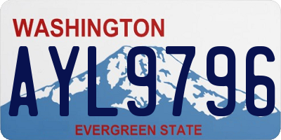 WA license plate AYL9796