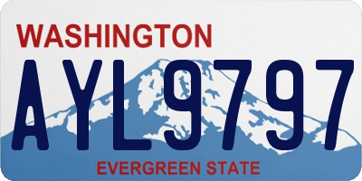 WA license plate AYL9797