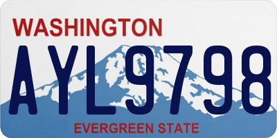 WA license plate AYL9798