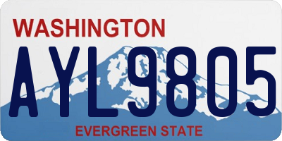 WA license plate AYL9805