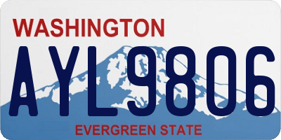 WA license plate AYL9806