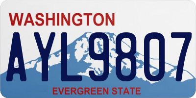 WA license plate AYL9807