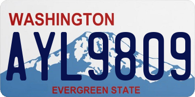 WA license plate AYL9809