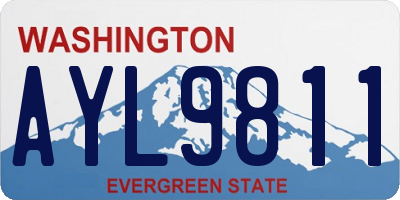WA license plate AYL9811