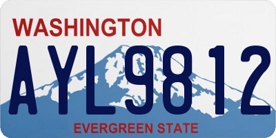 WA license plate AYL9812