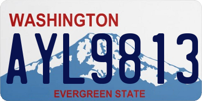 WA license plate AYL9813