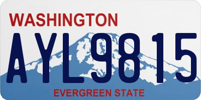 WA license plate AYL9815
