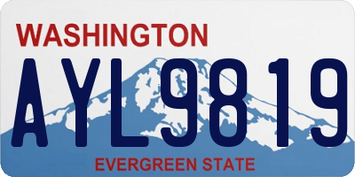 WA license plate AYL9819