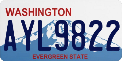 WA license plate AYL9822