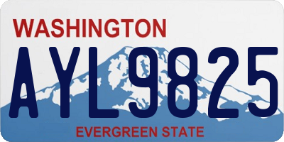 WA license plate AYL9825